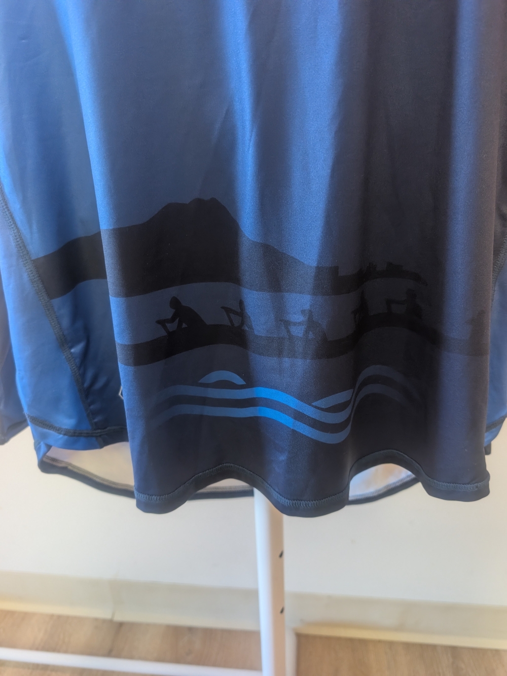 Men's Blue Paddling Team Rash Guard - Picture 2 of 4